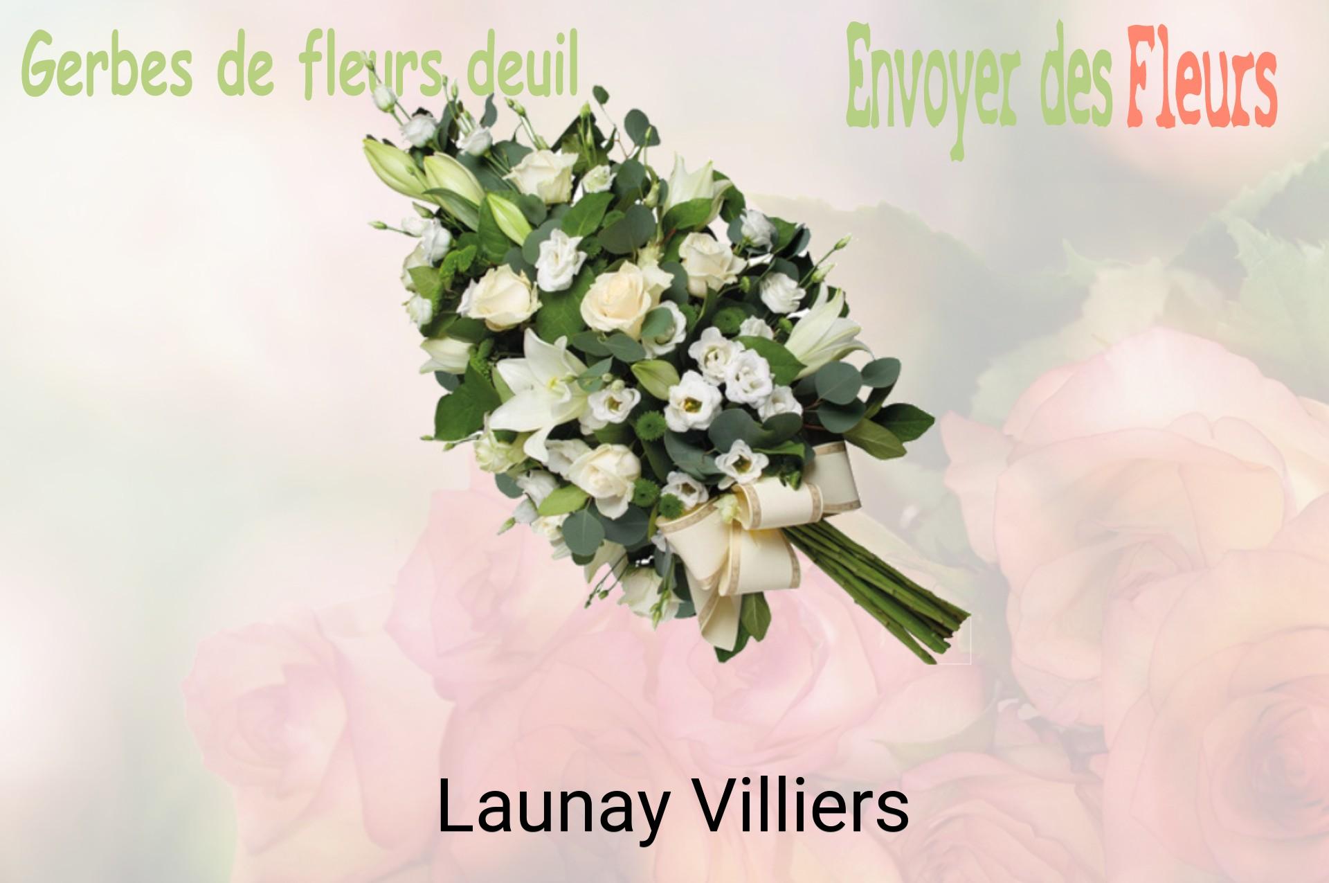 Gerbe de fleurs de deuil livrée à Launay-Villiers